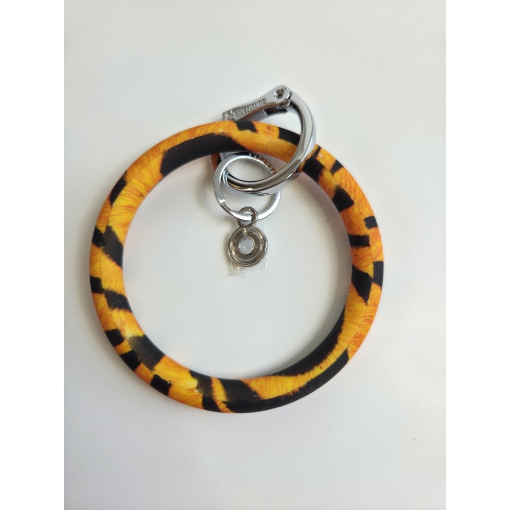 Oventure Big O Key Ring Silicon Bangle‎ Keychain Tiger Cat Print